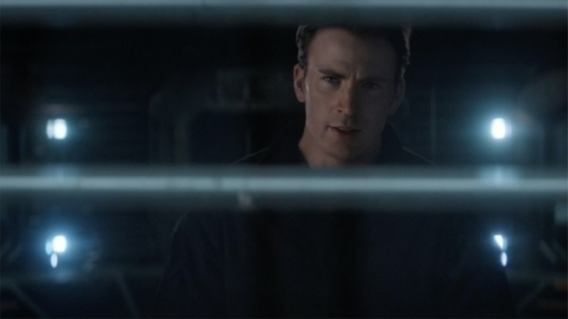 Chris Evans as Captain America in the actual ending of Captain America: Civil War.